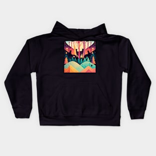 Magic Forest Cats Kids Hoodie